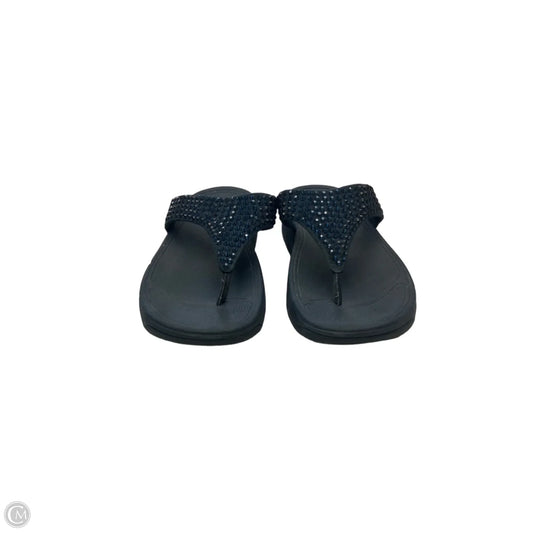 Sandals Heels Wedge By Fitflop In Blue, Size: 6