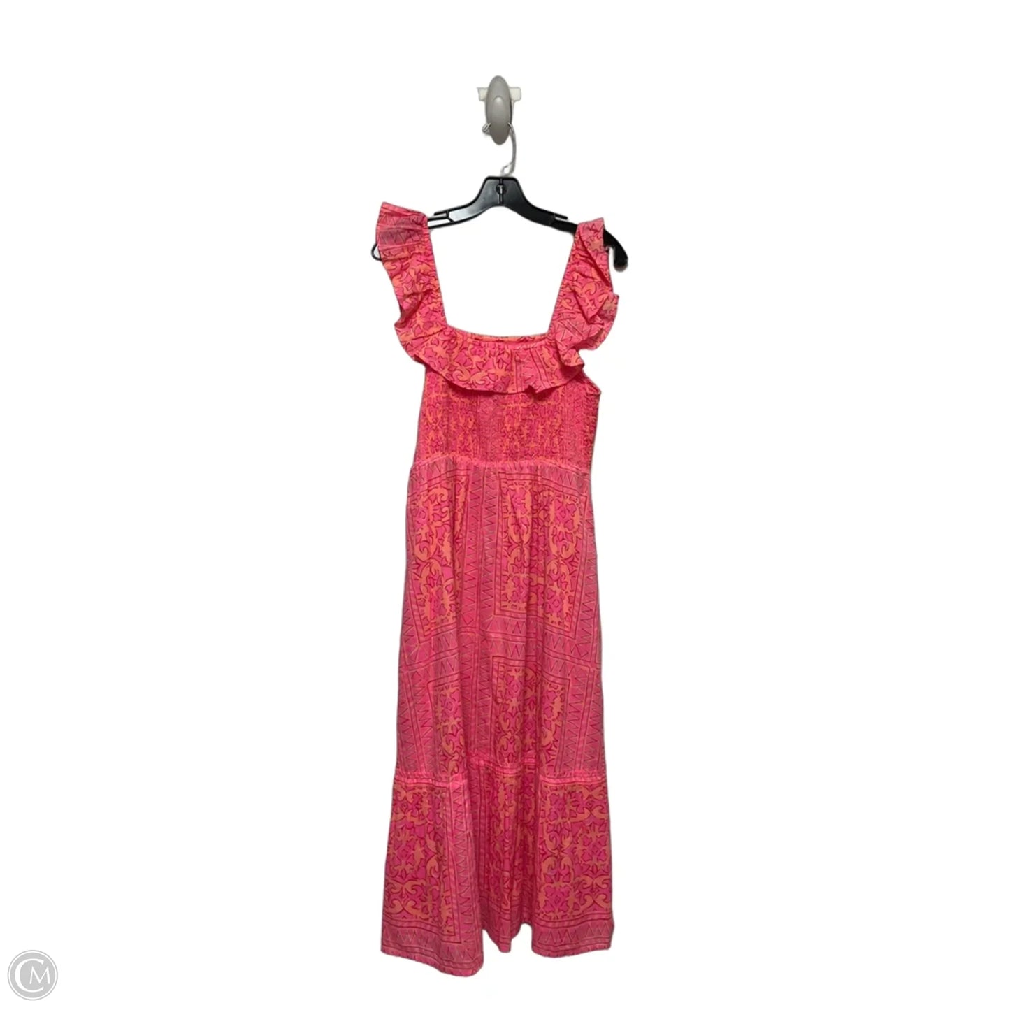 Dress Casual Maxi By Vineyard Vines In Orange & Pink, Size: S