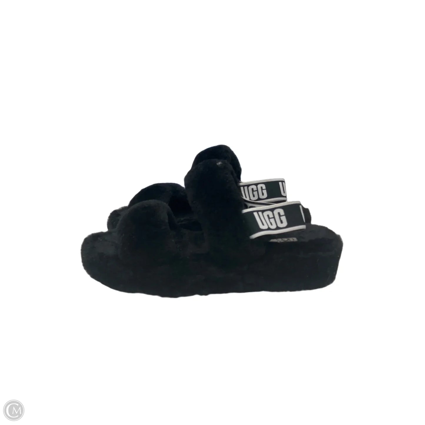 Slippers Designer By Ugg In Black, Size: 9