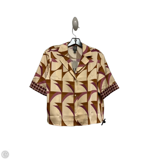 Top Short Sleeve By Worthington In Purple & Tan, Size: S