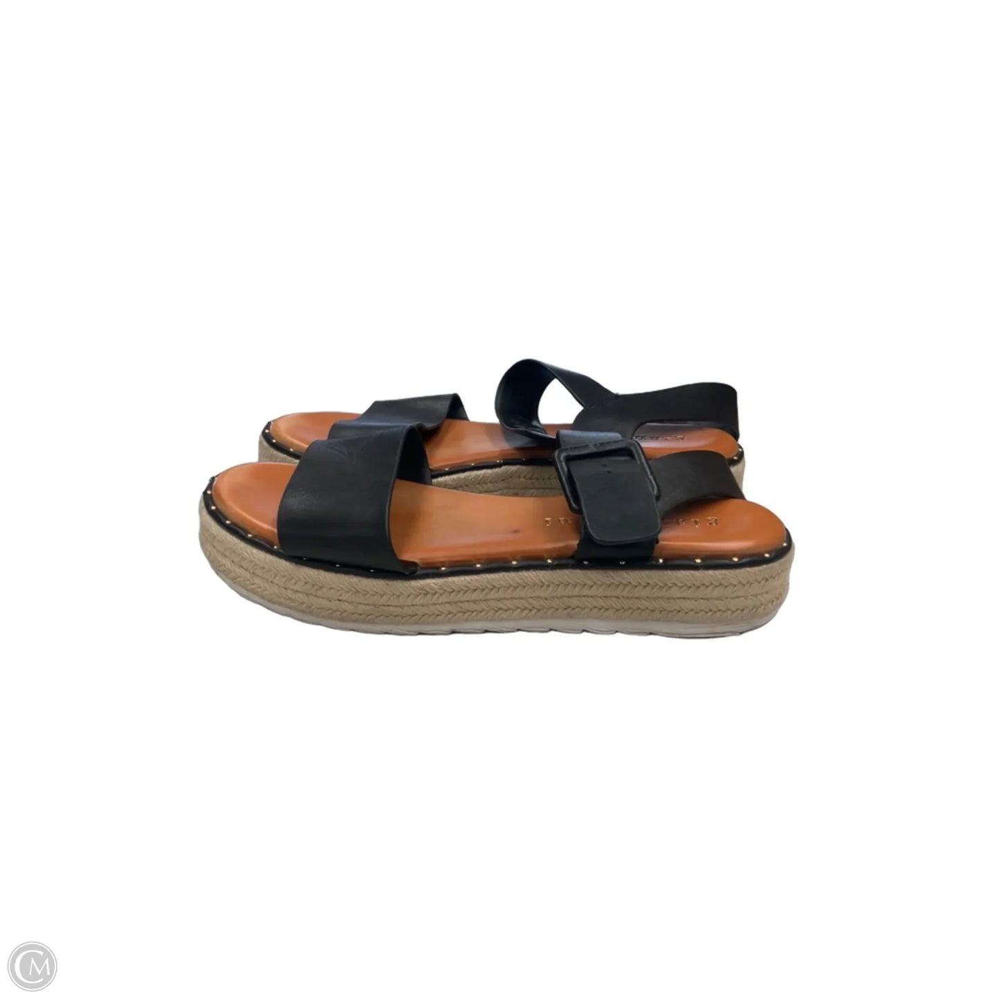 Sandals Flats By Gianni Bini In Black & Tan, Size: 10