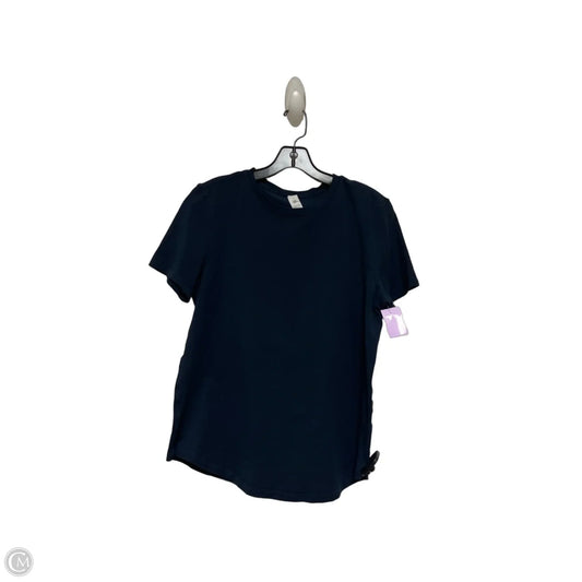 Athletic Top Short Sleeve By Lululemon In Navy, Size: 8