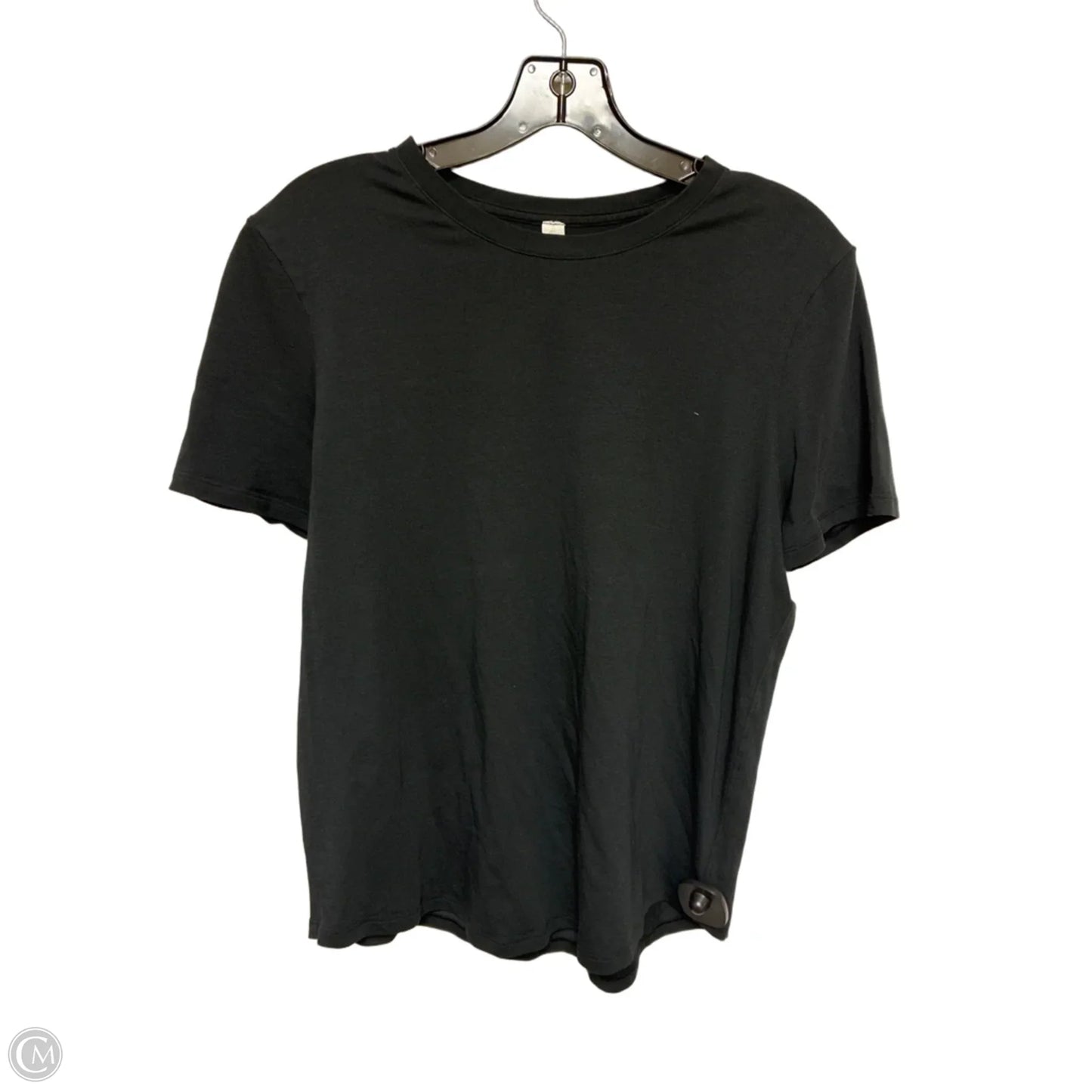 Athletic Top Short Sleeve By Lululemon In Black, Size: 8