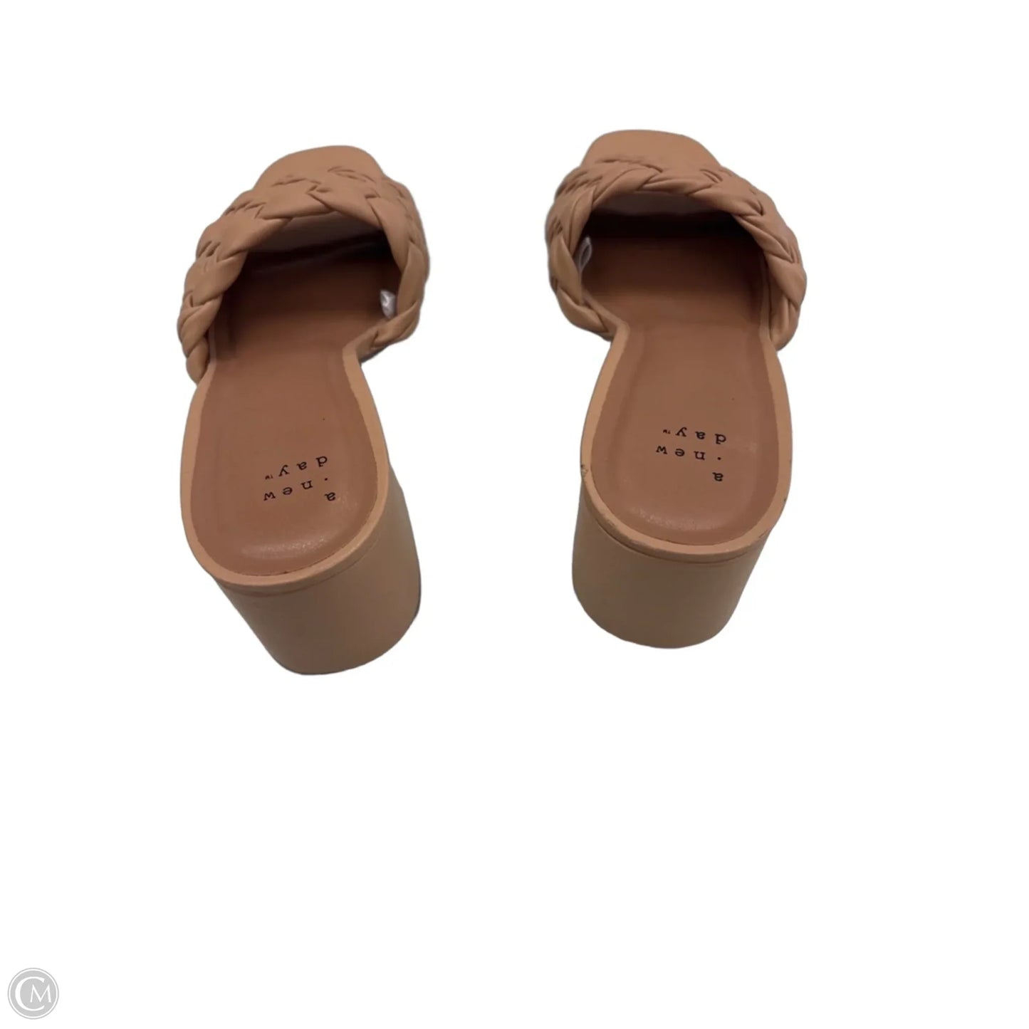 Sandals Heels Block By A New Day In Tan, Size: 9