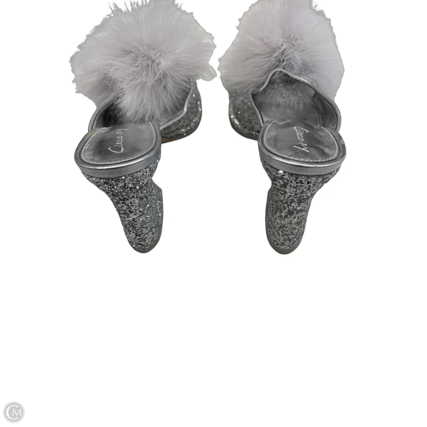 Sandals Heels Block By Circus By Sam Edelman In Silver, Size: 8