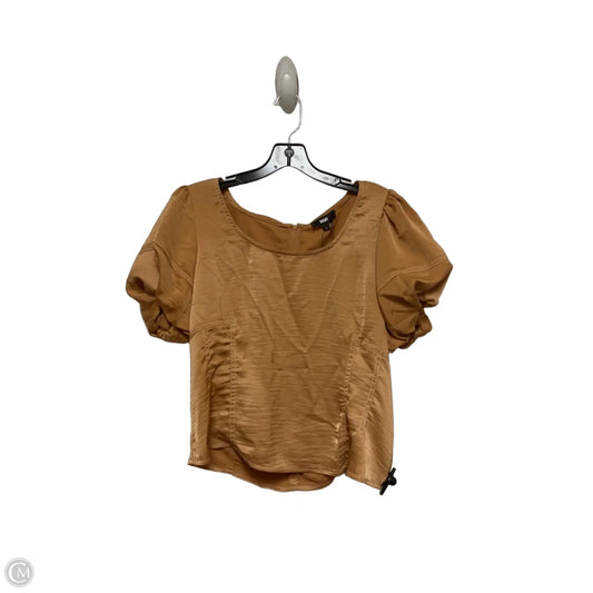 Top Short Sleeve By Dkny In Tan, Size: M