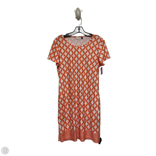 Dress Casual Short By Cabana Life In Orange & White, Size: S