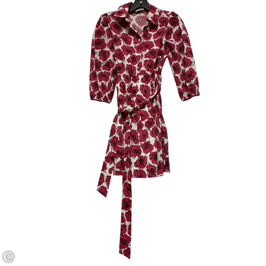 Dress Designer By Kate Spade In Pink & White, Size: Xs