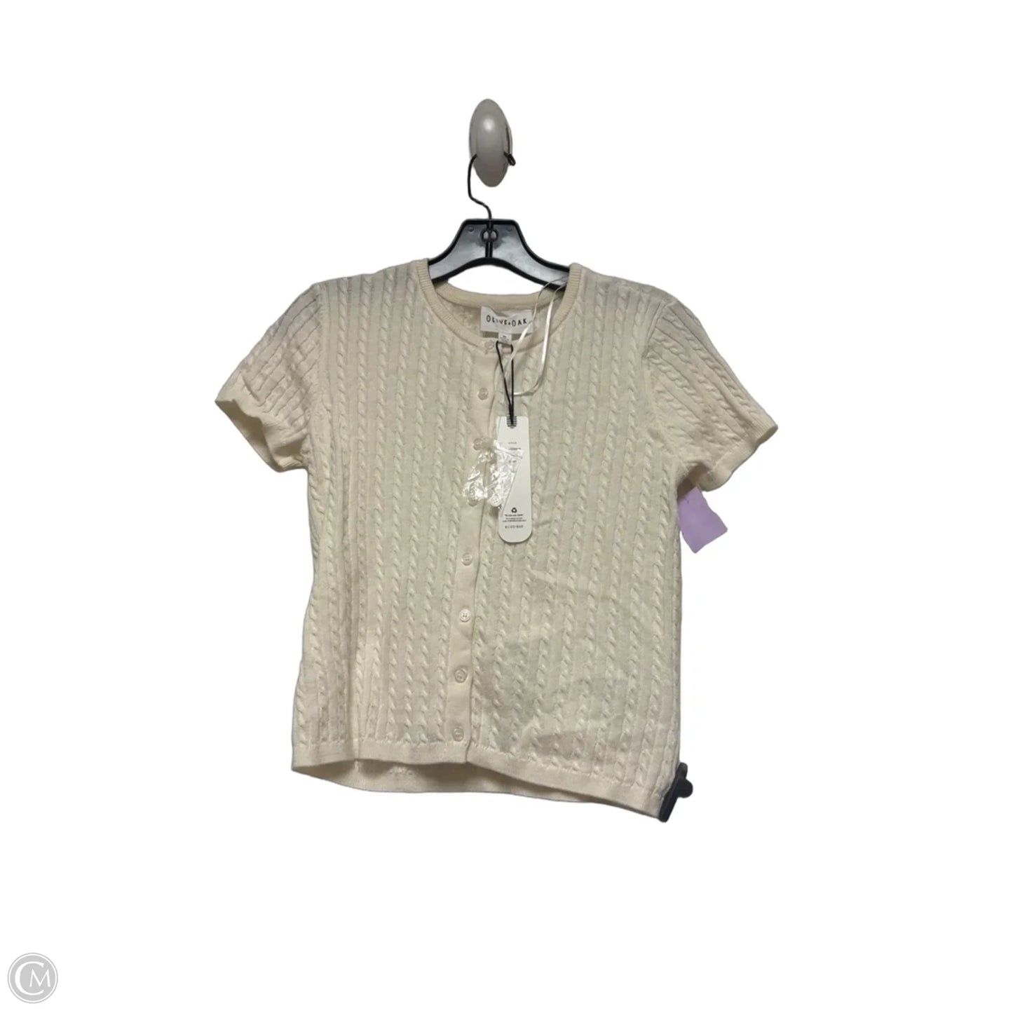 Top Short Sleeve By Olive And Oak In Cream, Size: Xs
