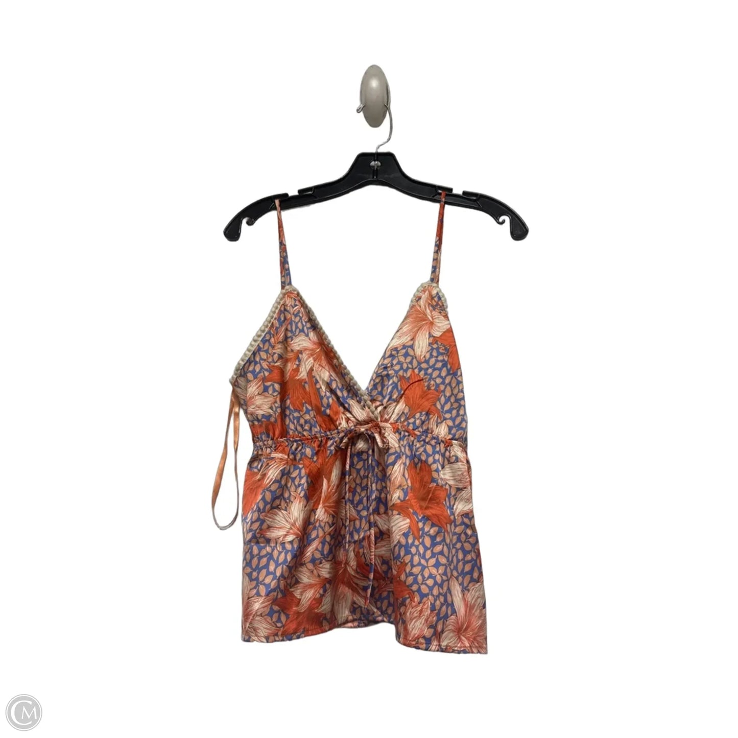 Top Sleeveless By Monteau In Blue & Orange, Size: Xl