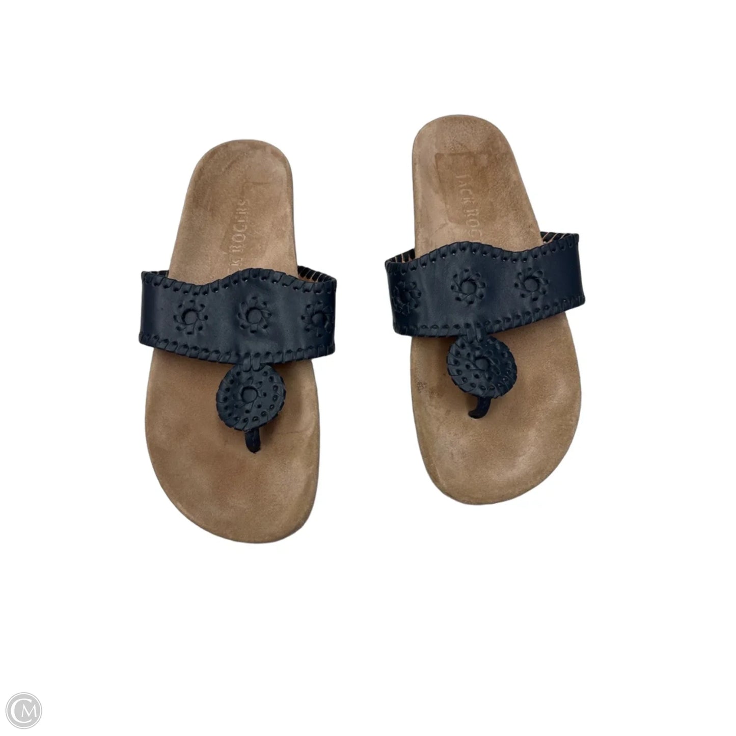 Sandals Flats By Jack Rogers In Blue & Tan, Size: 8