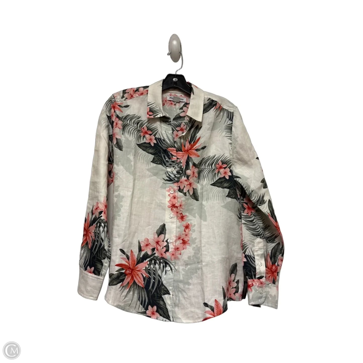 Top Long Sleeve By Tommy Bahama In Tropical Print, Size: S