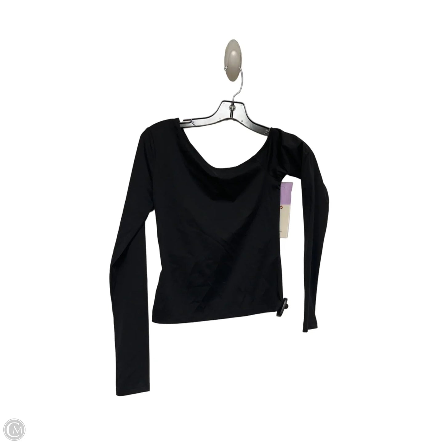 Top Long Sleeve By Good American In Black, Size: S
