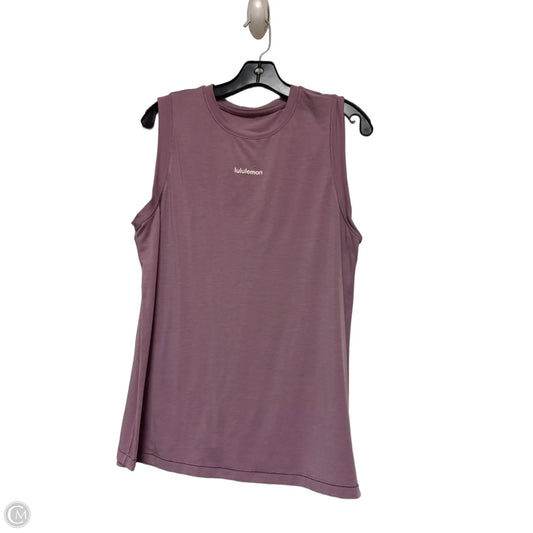 Athletic Tank Top By Lululemon In Purple, Size: L
