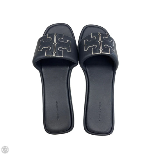 Sandals Designer By Tory Burch In Navy, Size: 10