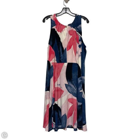 Dress Casual Short By Ivanka Trump In Blue & Pink, Size: Xl