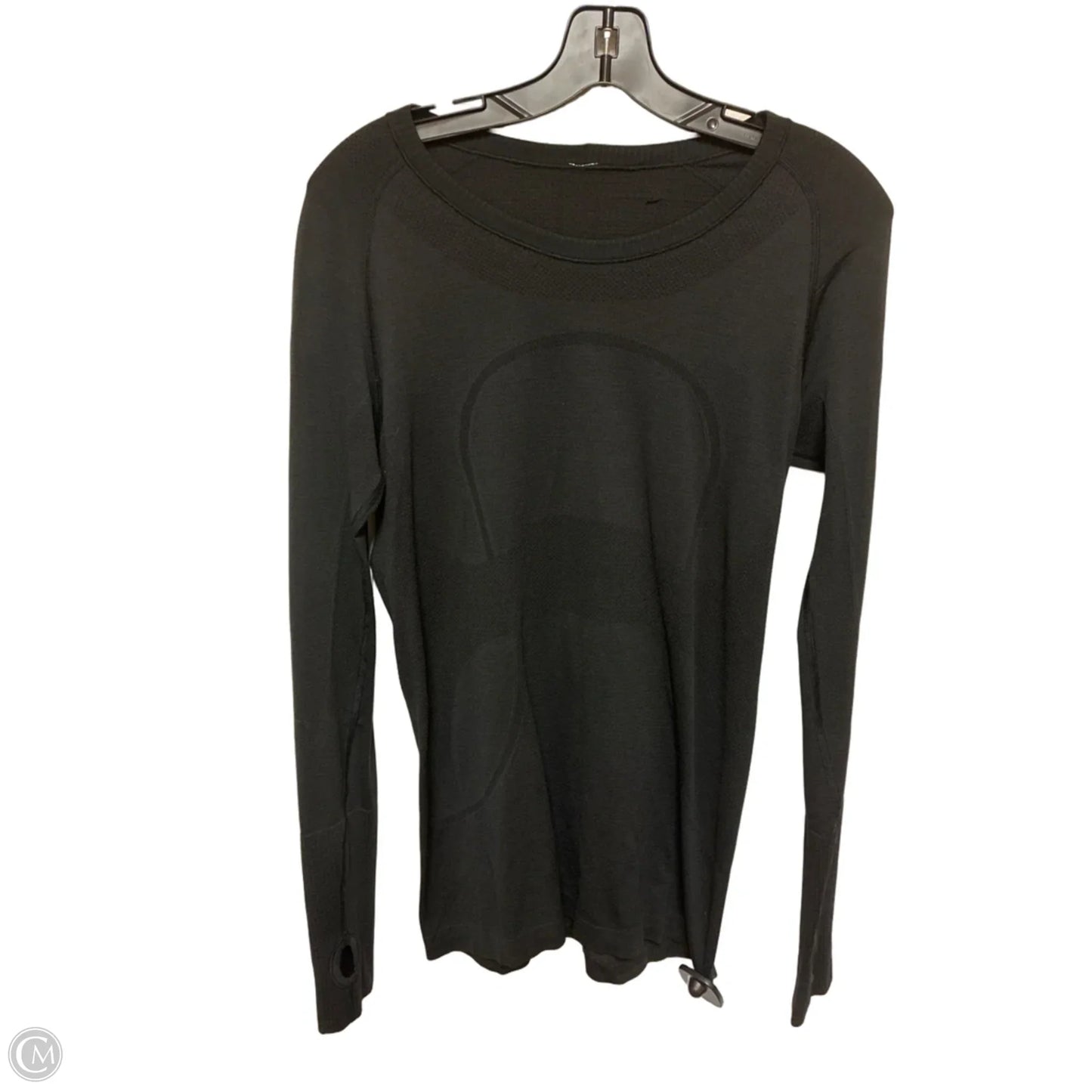 Athletic Top Long Sleeve Collar By Lululemon In Black, Size: 10