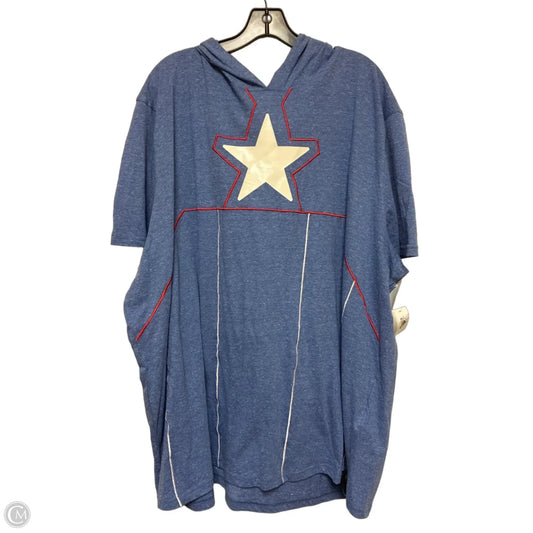 Top Short Sleeve By Disney Store In Blue Red & White, Size: 3x