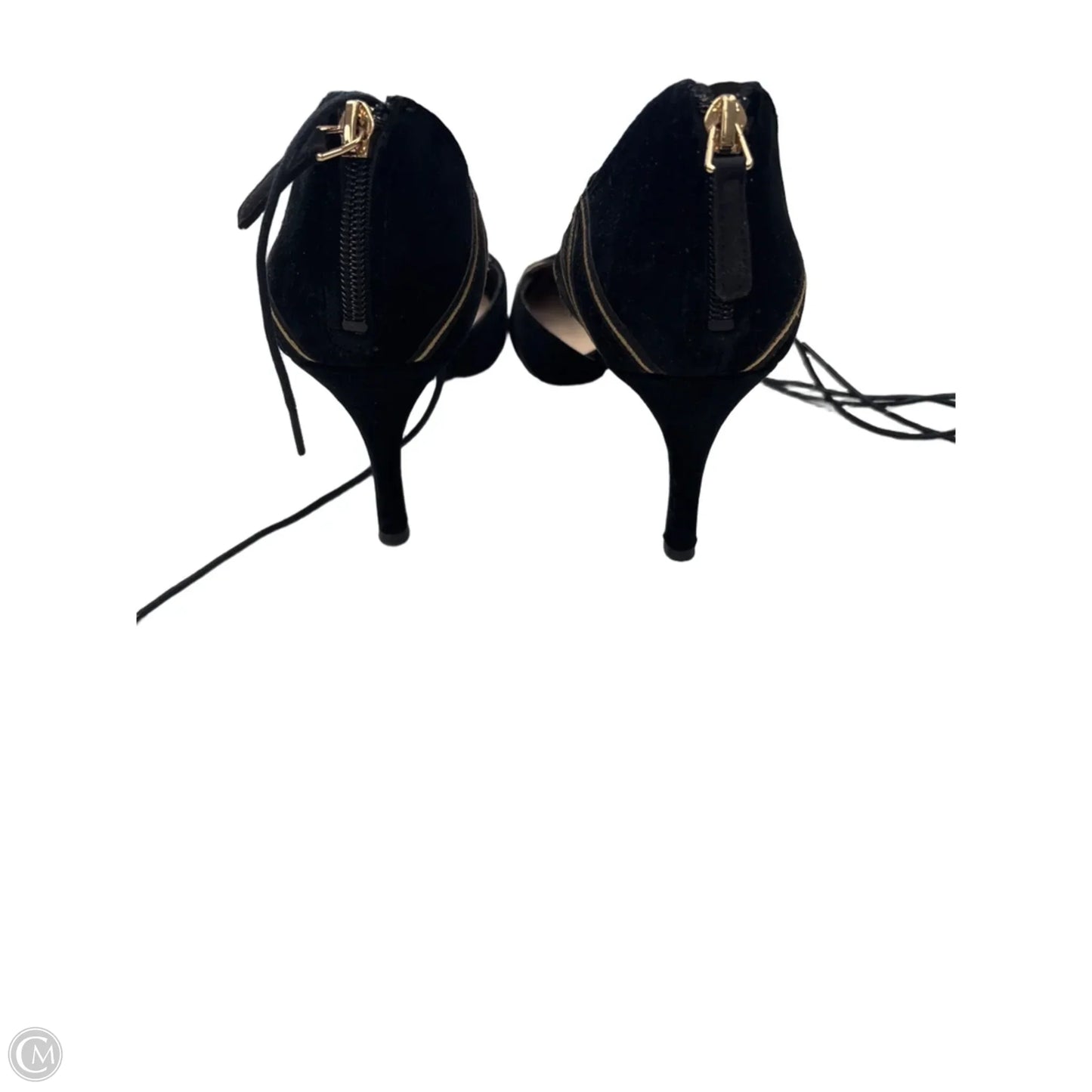 Shoes Heels Kitten By Nine West In Black & Gold, Size: 10