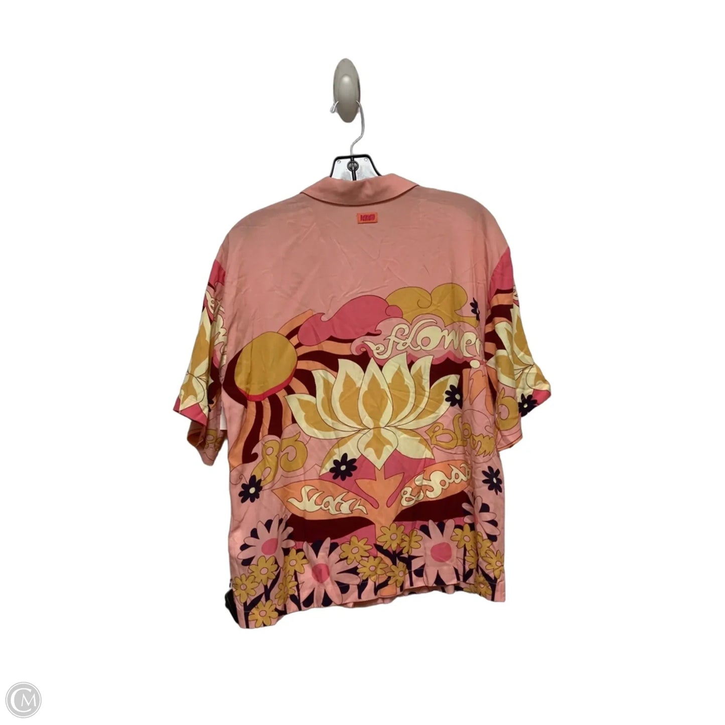 Top Short Sleeve By Scotch & Soda In Pink & Yellow, Size: S