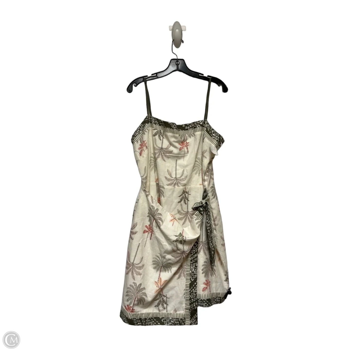 Dress Casual Short By Loft In Cream & Green, Size: Xl