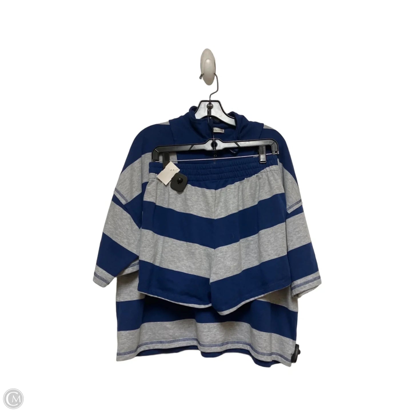 Shorts Set By Zenana In Blue & Grey, Size: 12