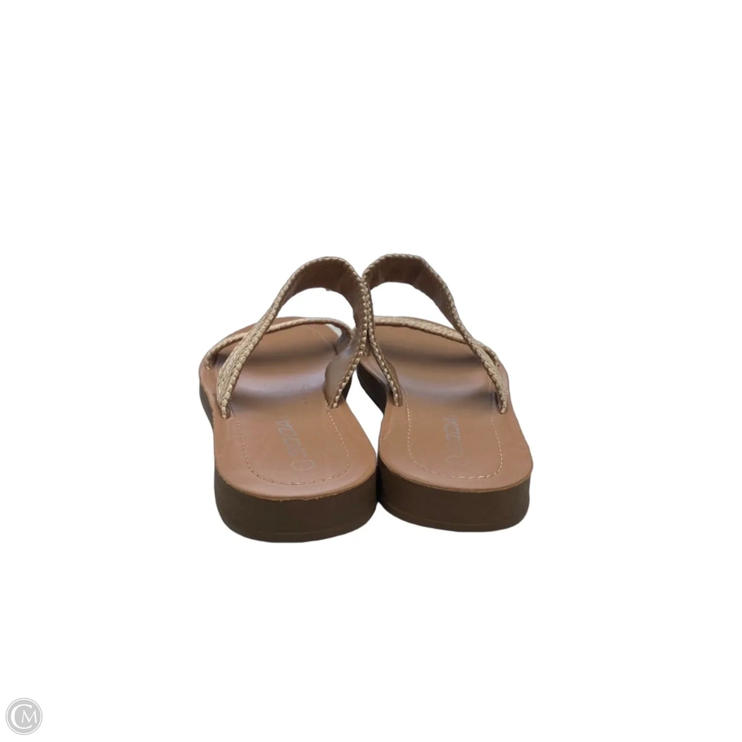 Sandals Flats By Soda In Brown & Tan, Size: 10
