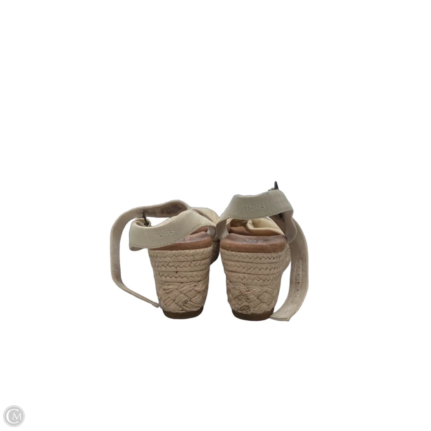 Sandals Heels Wedge By Toms In Cream & Tan, Size: 8