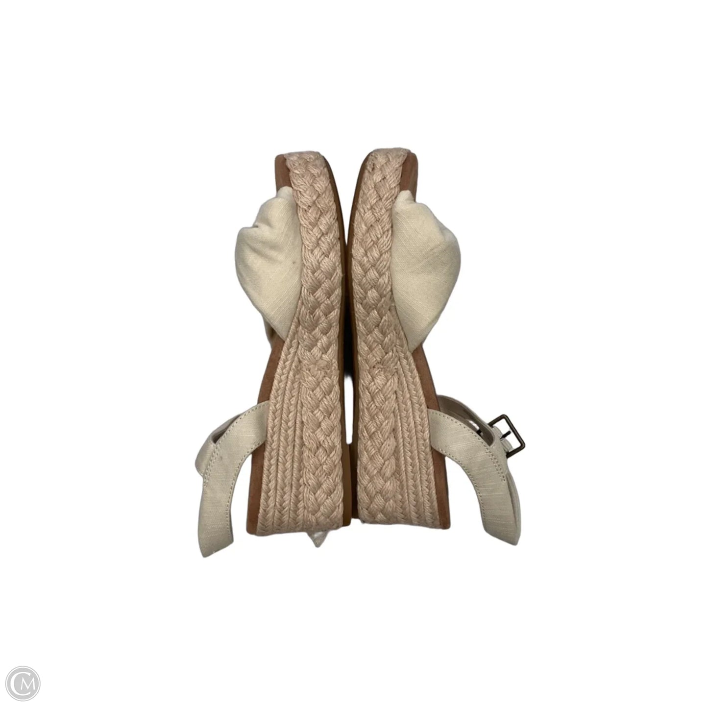 Sandals Heels Wedge By Toms In Cream & Tan, Size: 8