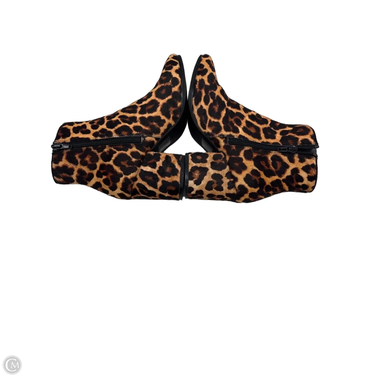 Boots Ankle Heels By Aldo In Animal Print, Size: 5