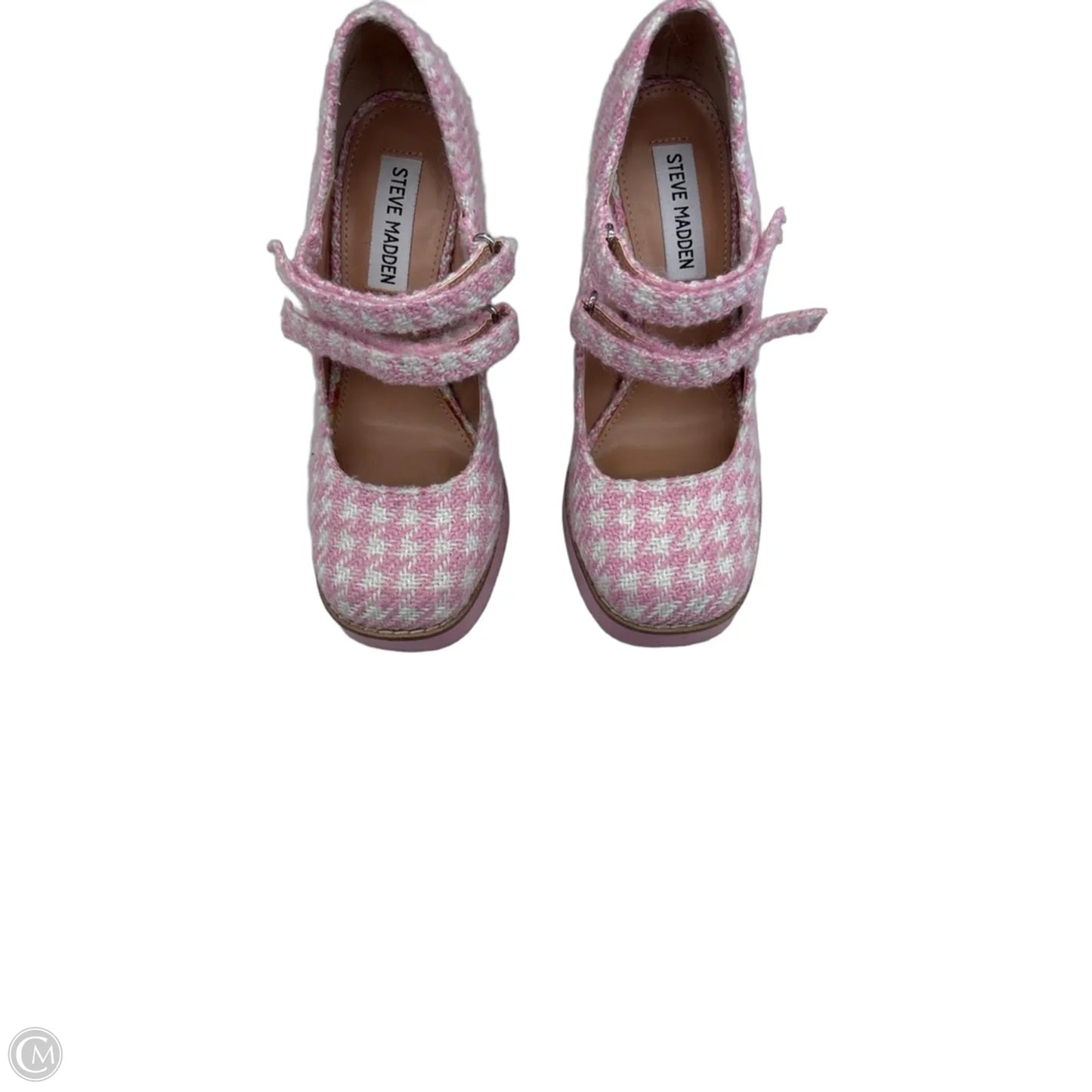 Shoes Heels Block By Steve Madden In Pink & White, Size: 5