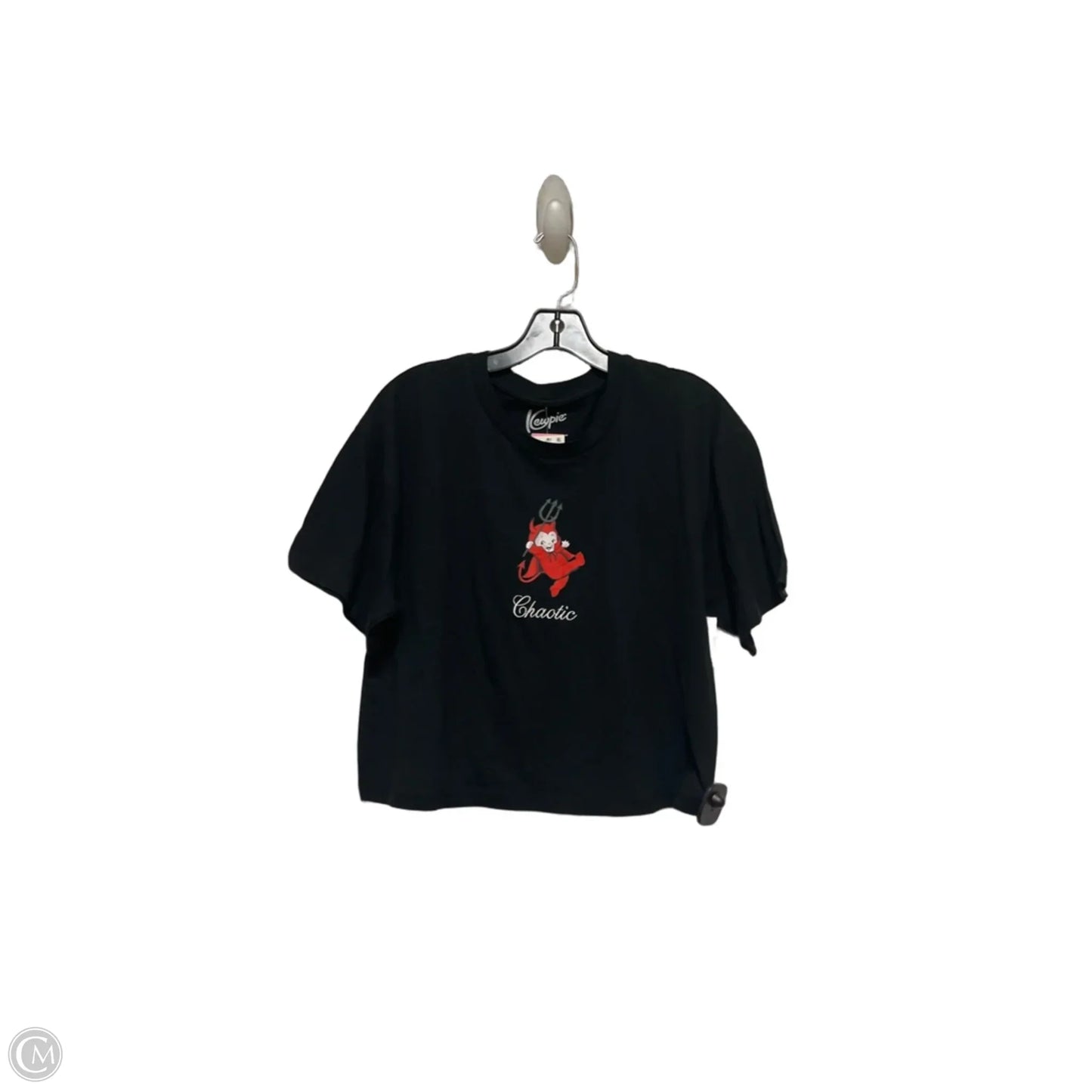 Top Short Sleeve Basic By Clothes Mentor In Black & Red, Size: Xs