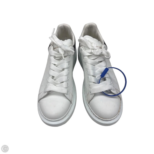 Shoes Luxury Designer By Alexander Mcqueen In Purple & White, Size: 9