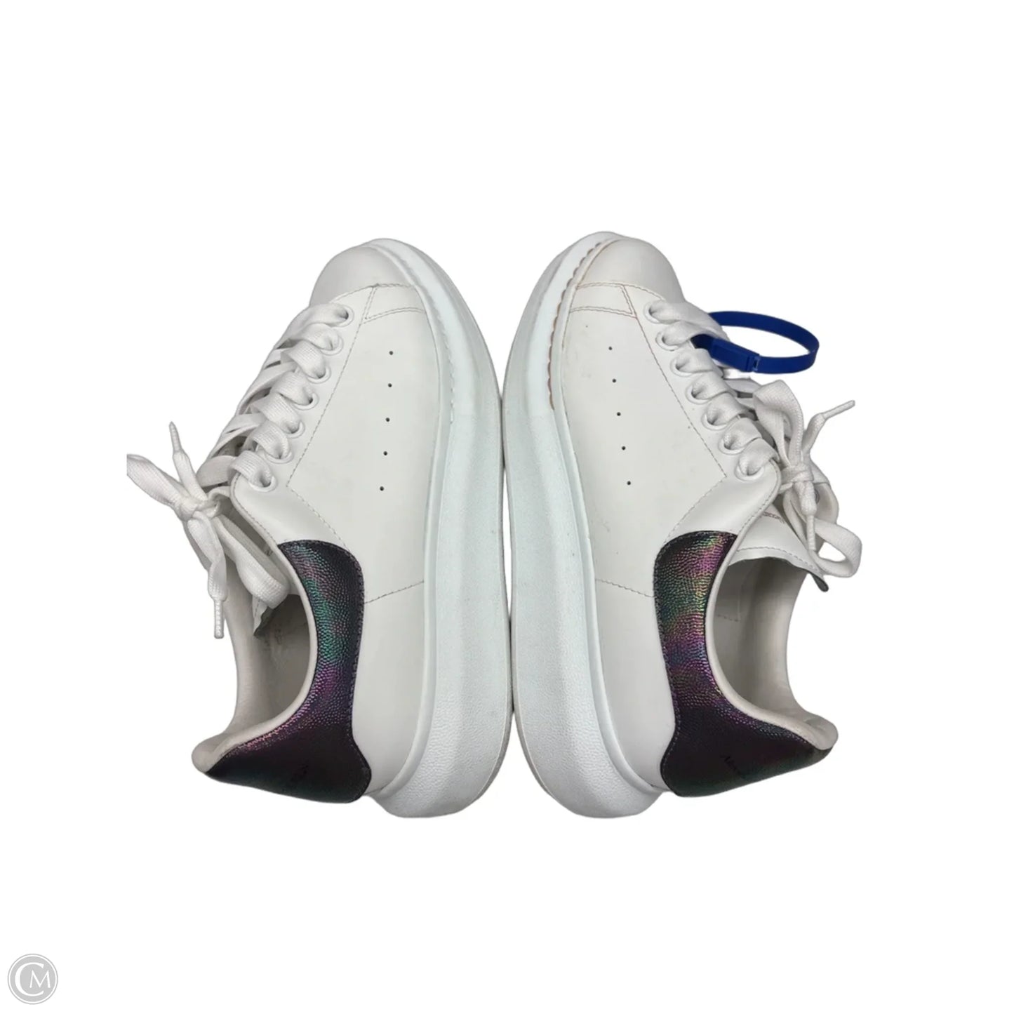 Shoes Luxury Designer By Alexander Mcqueen In Purple & White, Size: 9