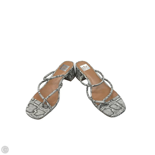 Sandals Heels Block By Dolce Vita In Snakeskin Print, Size: 8.5
