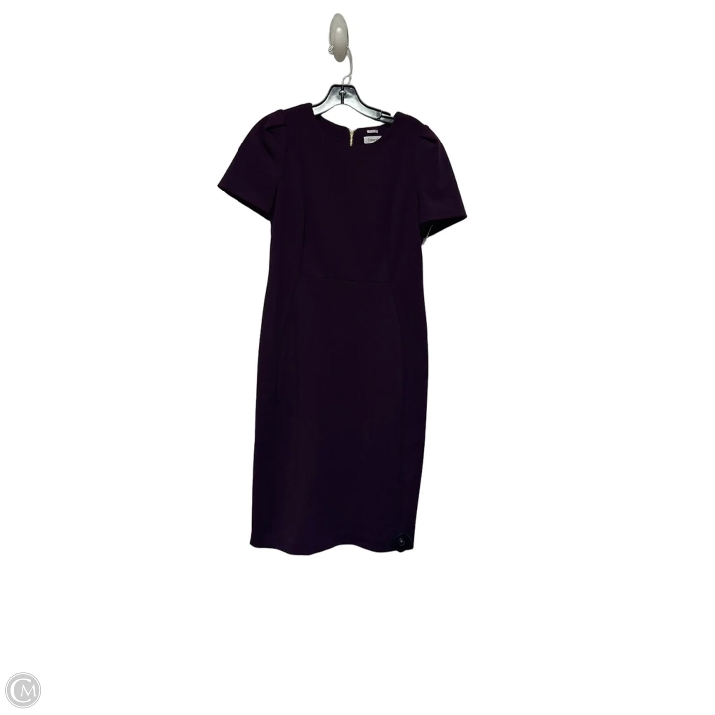 Dress Casual Midi By Calvin Klein In Purple, Size: M