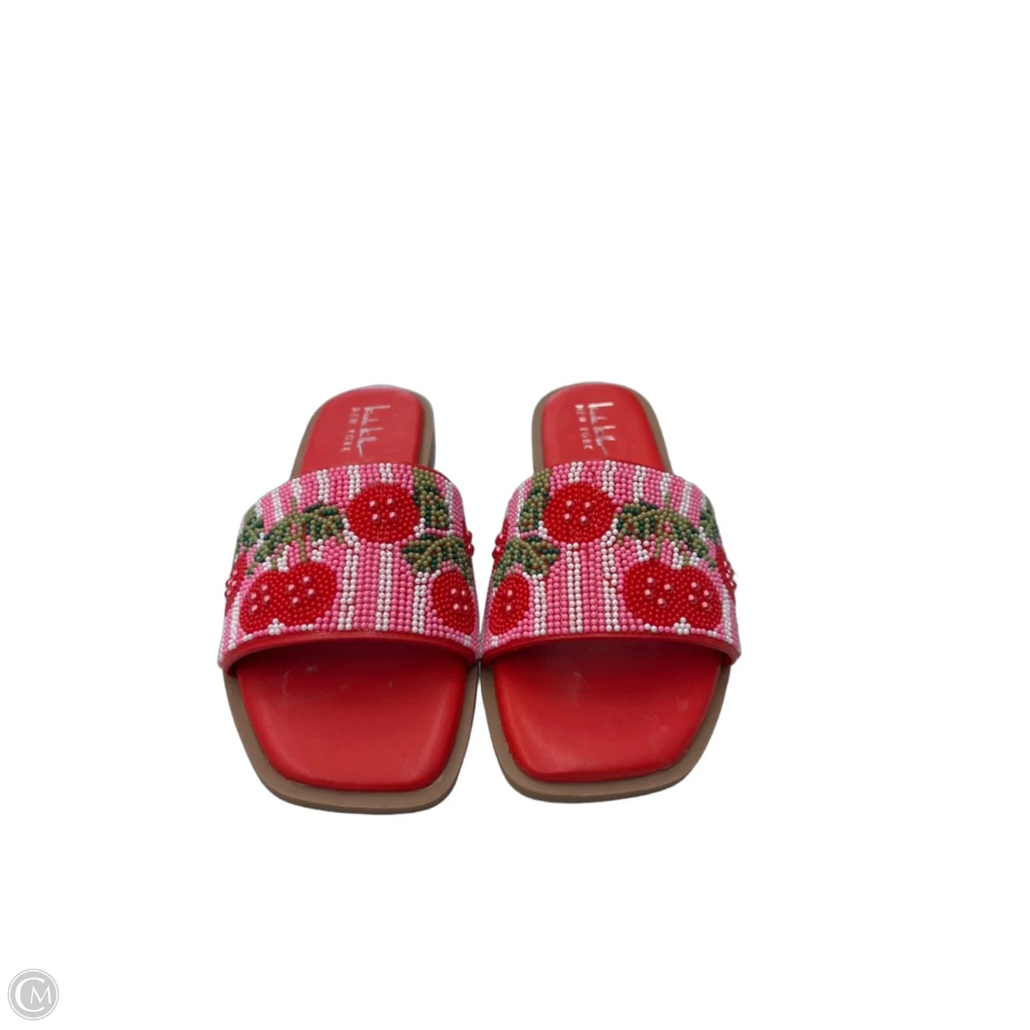 Sandals Flats By Nicole Miller In Pink & Red, Size: 6