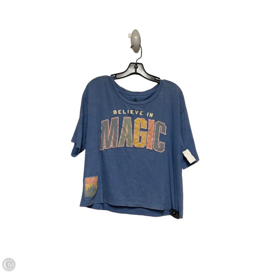 Top Short Sleeve By Disney Store In Blue & Pink, Size: M