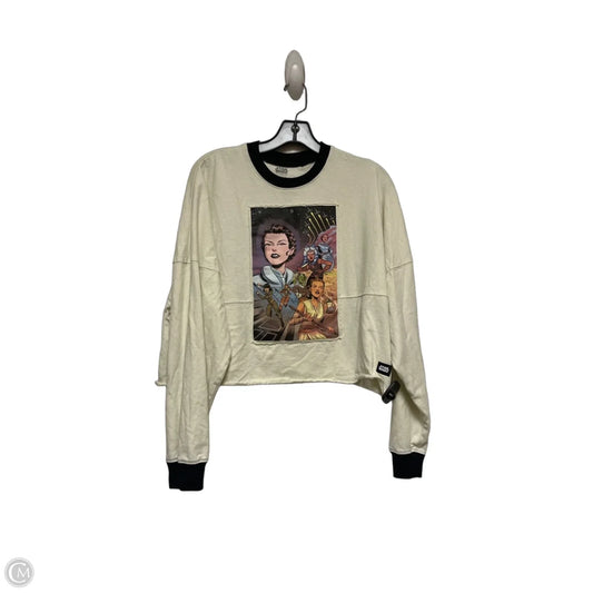 Top Long Sleeve By Disney Store In Black & White, Size: M