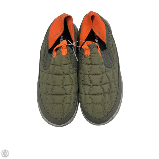 Shoes Flats By Merrell In Green & Orange, Size: 5