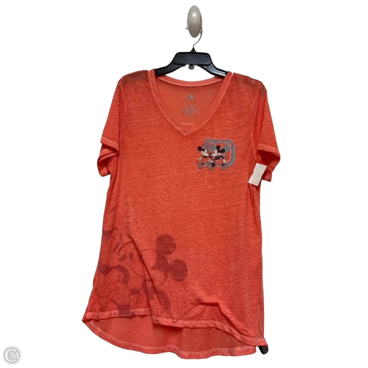 Top Short Sleeve Basic By Disney Store In Coral, Size: L