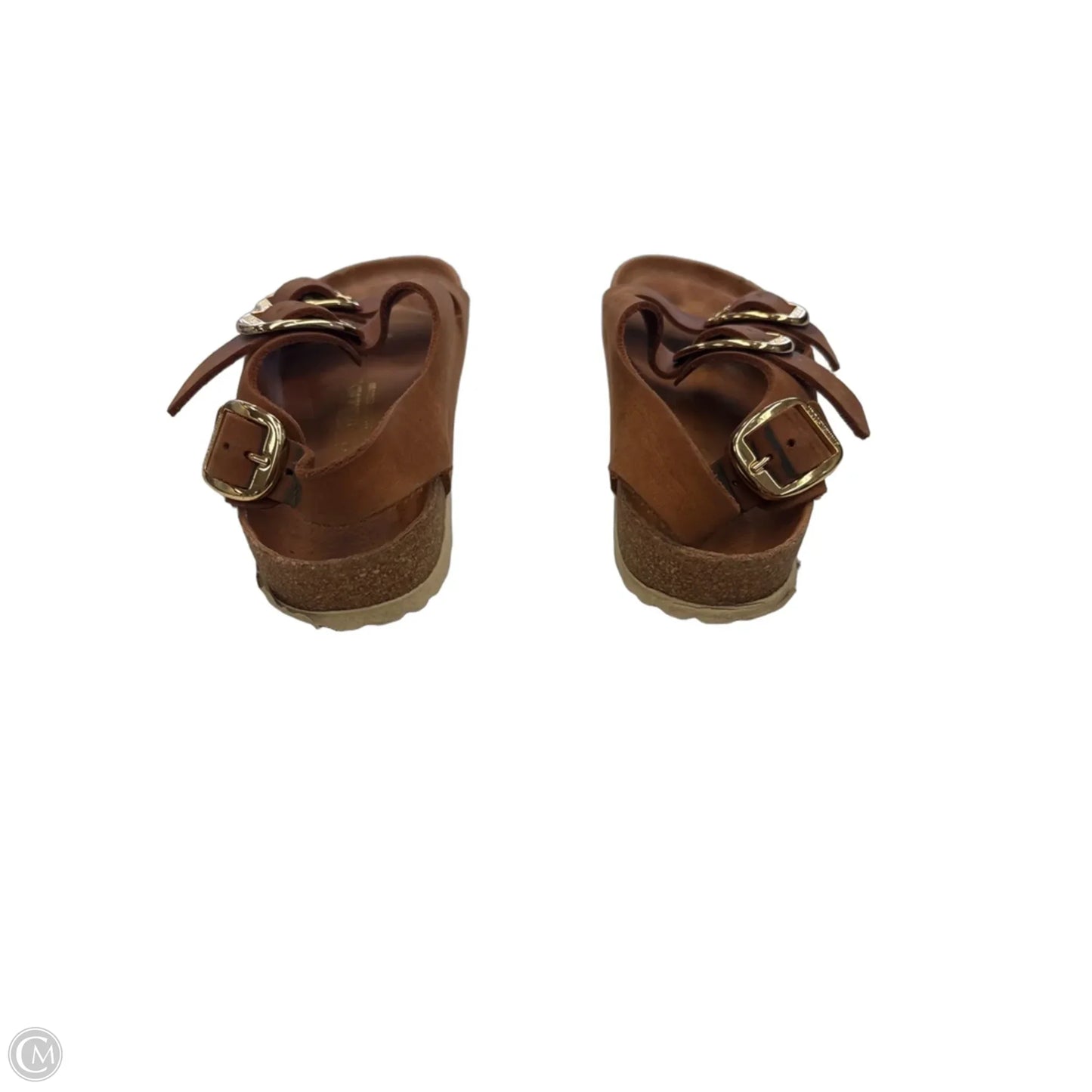 Sandals Flats By Birkenstock In Brown, Size: 9