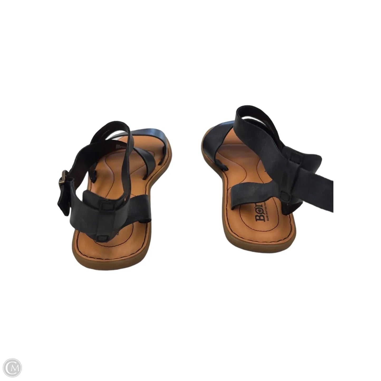 Sandals Flats By Born In Black & Tan, Size: 8