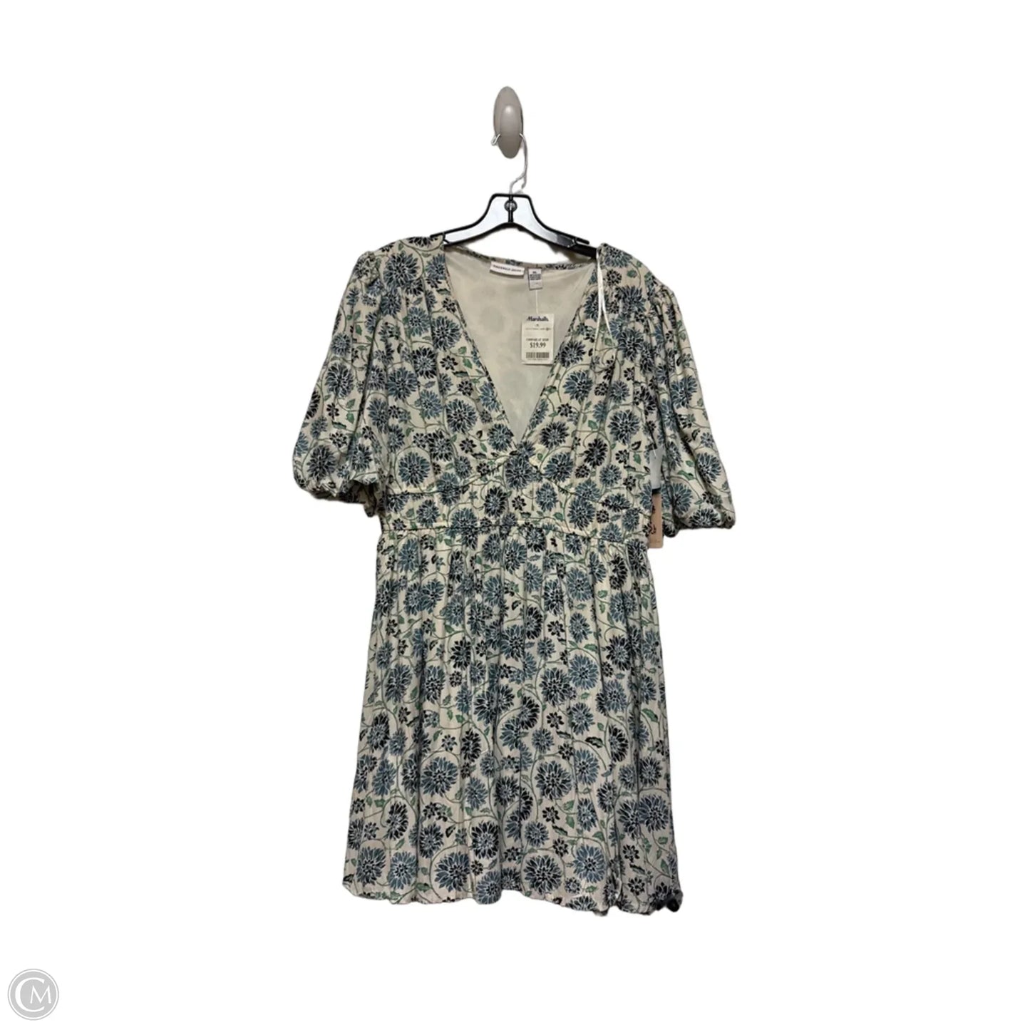 Dress Casual Short By Sincerely Jules In Blue & Cream, Size: Xl