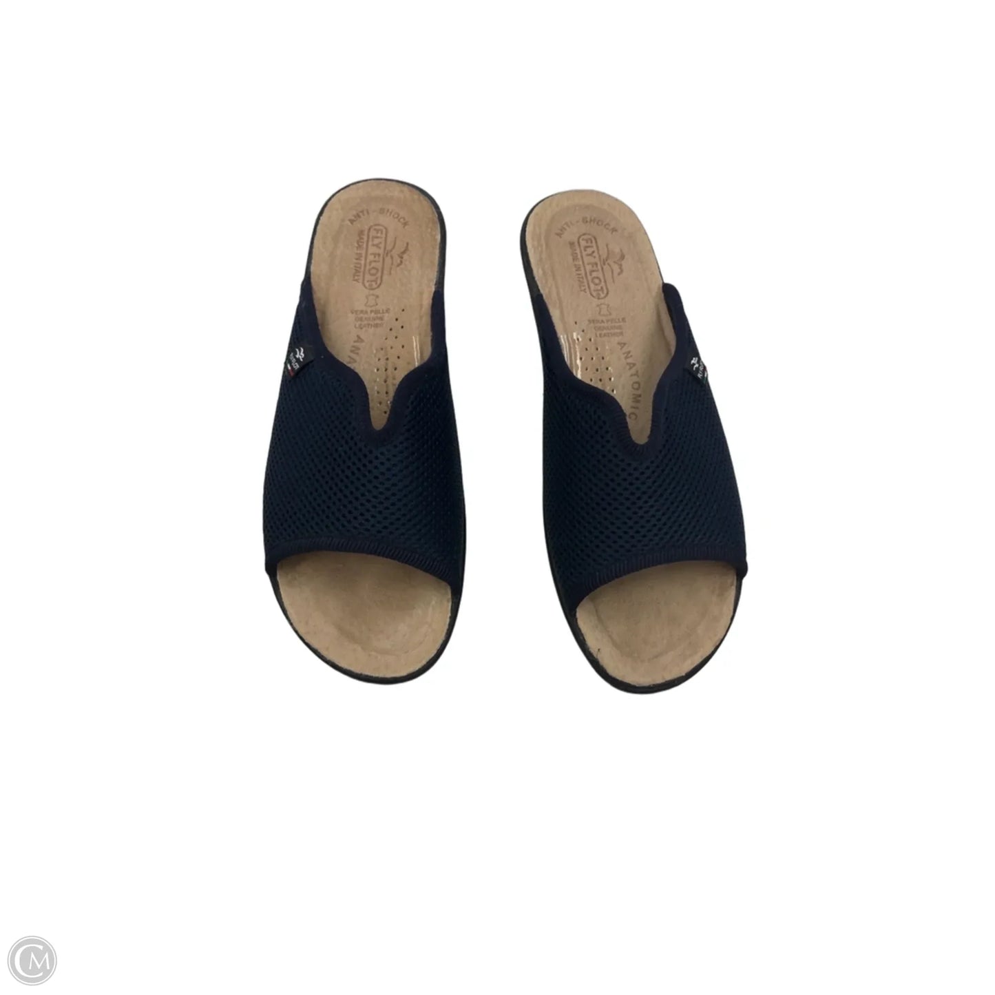 Sandals Heels Wedge By Clothes Mentor In Black & Blue, Size: 8