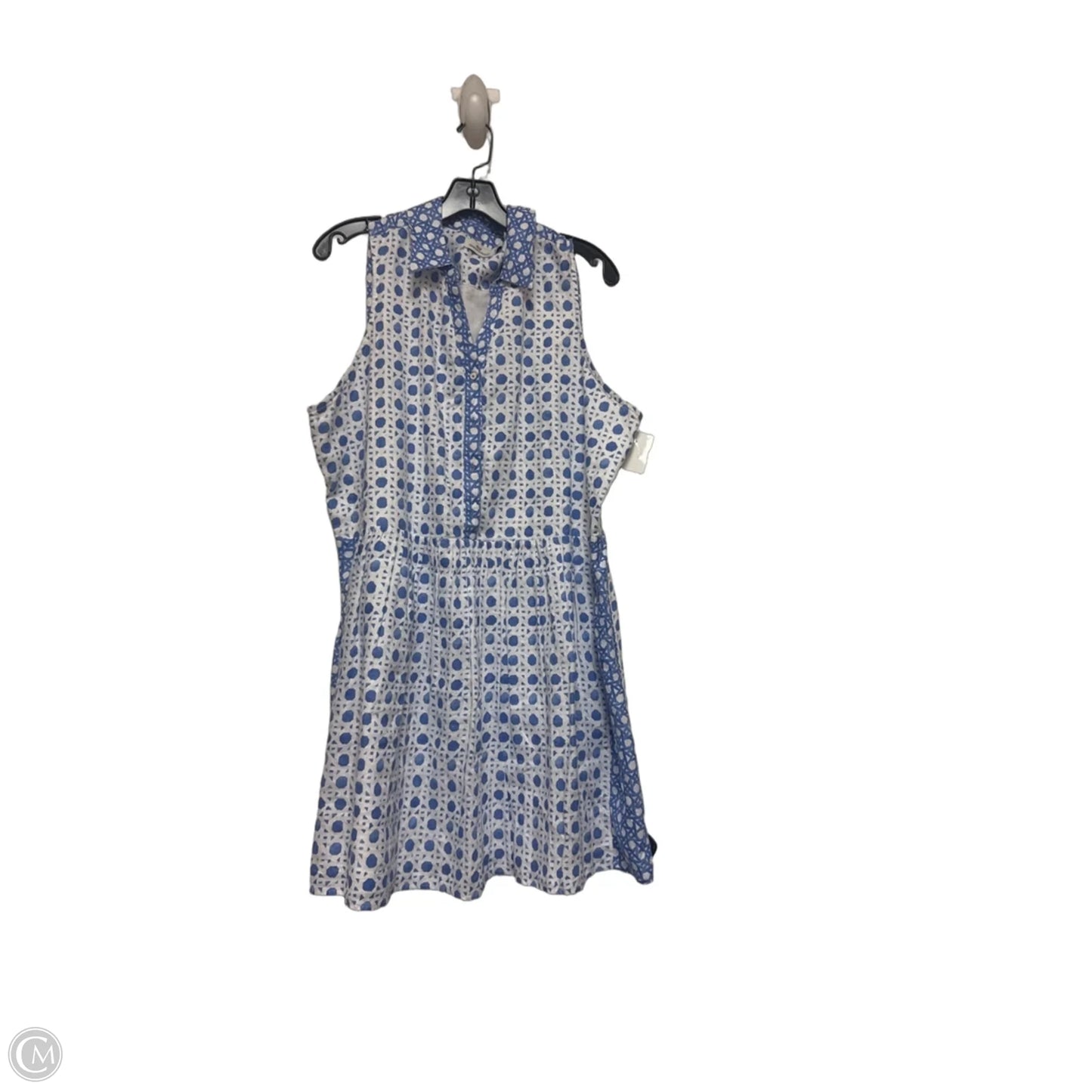 Dress Casual Short By Vineyard Vines In Blue & White, Size: Xl
