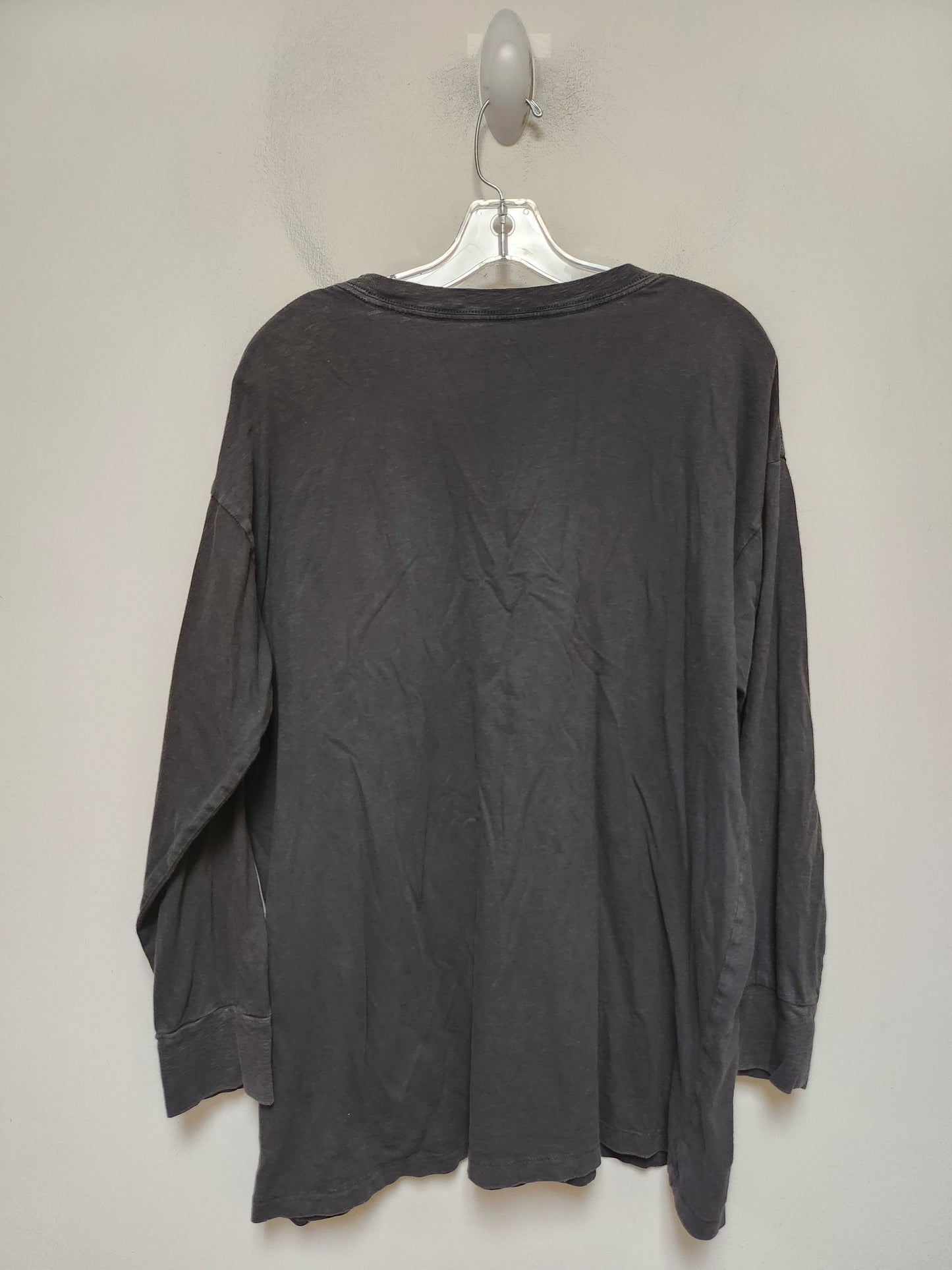 Top Long Sleeve Basic By Aerie In Grey, Size: M