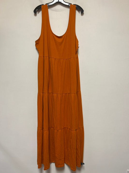 Orange Dress Casual Maxi J. Crew, Size 2x