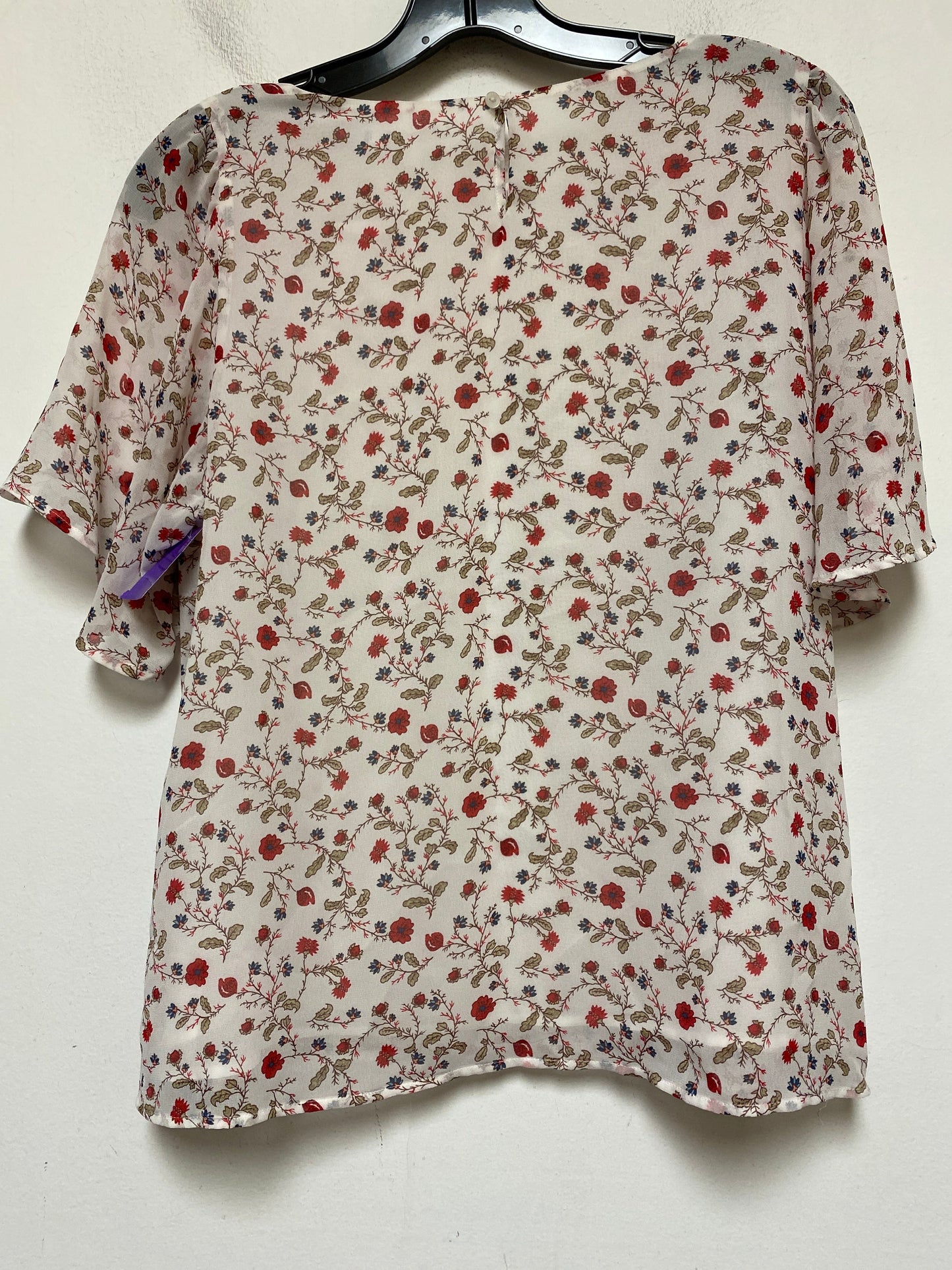 Floral Print Top Short Sleeve Walt Disney, Size Xs