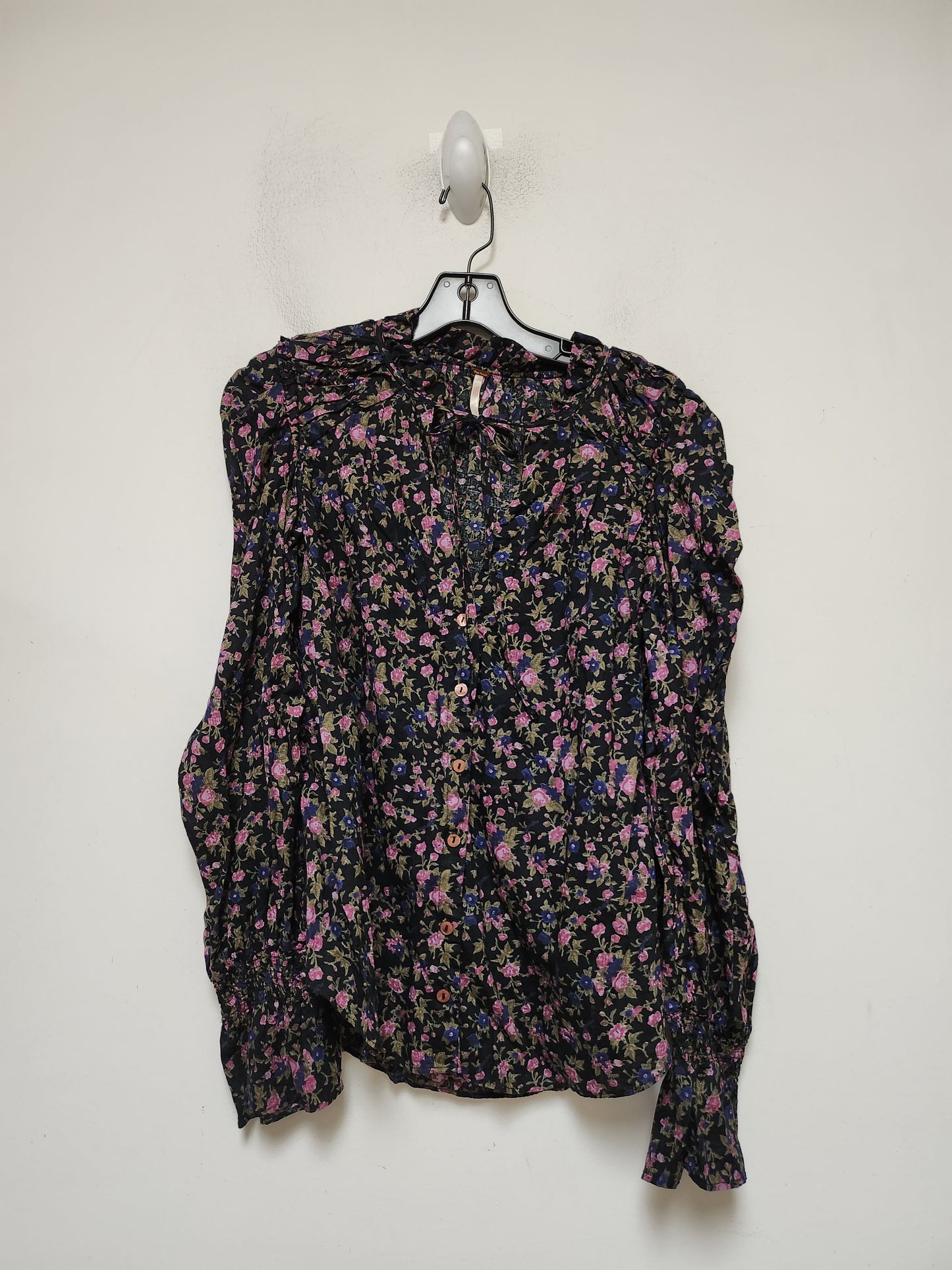 Floral Print Top Long Sleeve Free People, Size Xs
